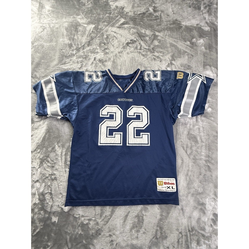 Vintage Dallas Cowboys Emmitt Smith #22 Jersey XL Wilson Made in USA 90s NFL